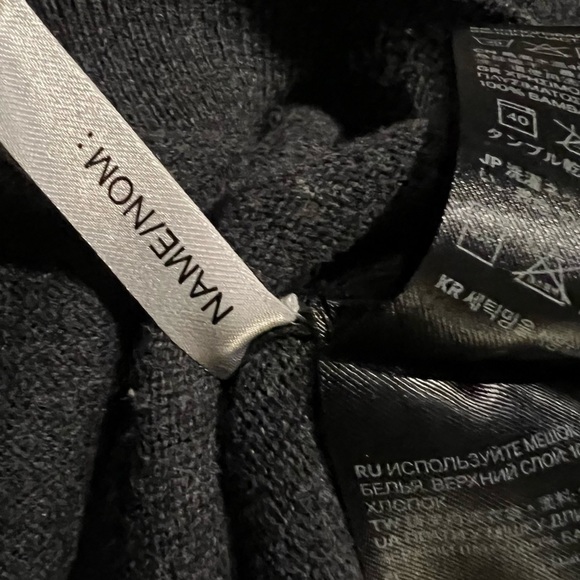 H&m US 8-10 Girls Long Sleeve Sweater Grey Gray With Black Sequin Star Detail - Picture 11 of 15